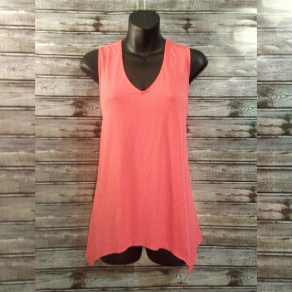 Coral Punch Long Sided Tank by Adrianna Papell - Picture 4 of 7